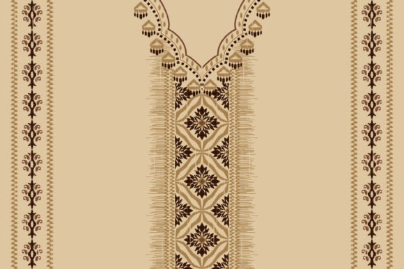 African Ikat Paisley Neckline Embroidery Review
