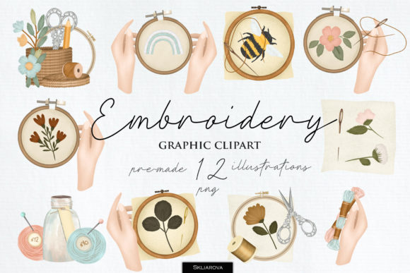 Embroidery Graphic Clipart Review for Craft Fair Products