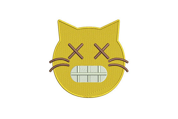 Grimacing Cat Emoji Embroidery Review
