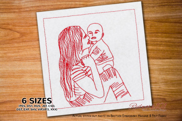 Mom Playing with Boy Embroidery Design Review