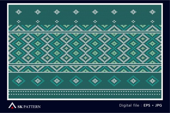 Pattern Embroidery Retro Moroccan Style