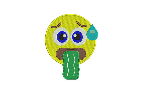 Vomiting Emoticon Embroidery Review
