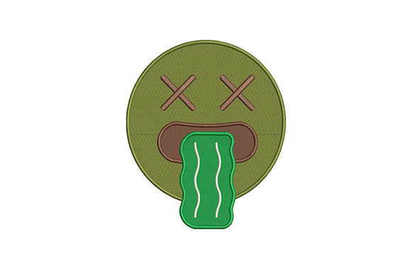 Vomiting Green Emoji Embroidery Review