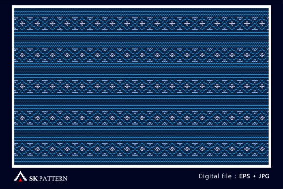 Zigzag Embroidery Pattern, Rhombus Knit